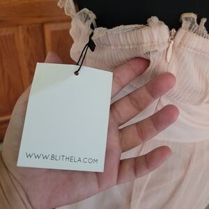 Blithe LA | Dresses | Nwt Blush Pink Blithe La Sheer Mini Maxi Dress ...